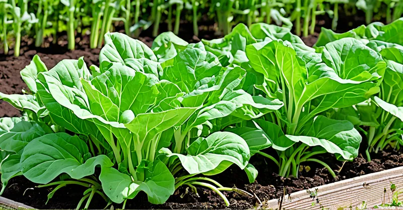 Kohlrabi-Hochbeet im Juli, grüne und violette Knollen